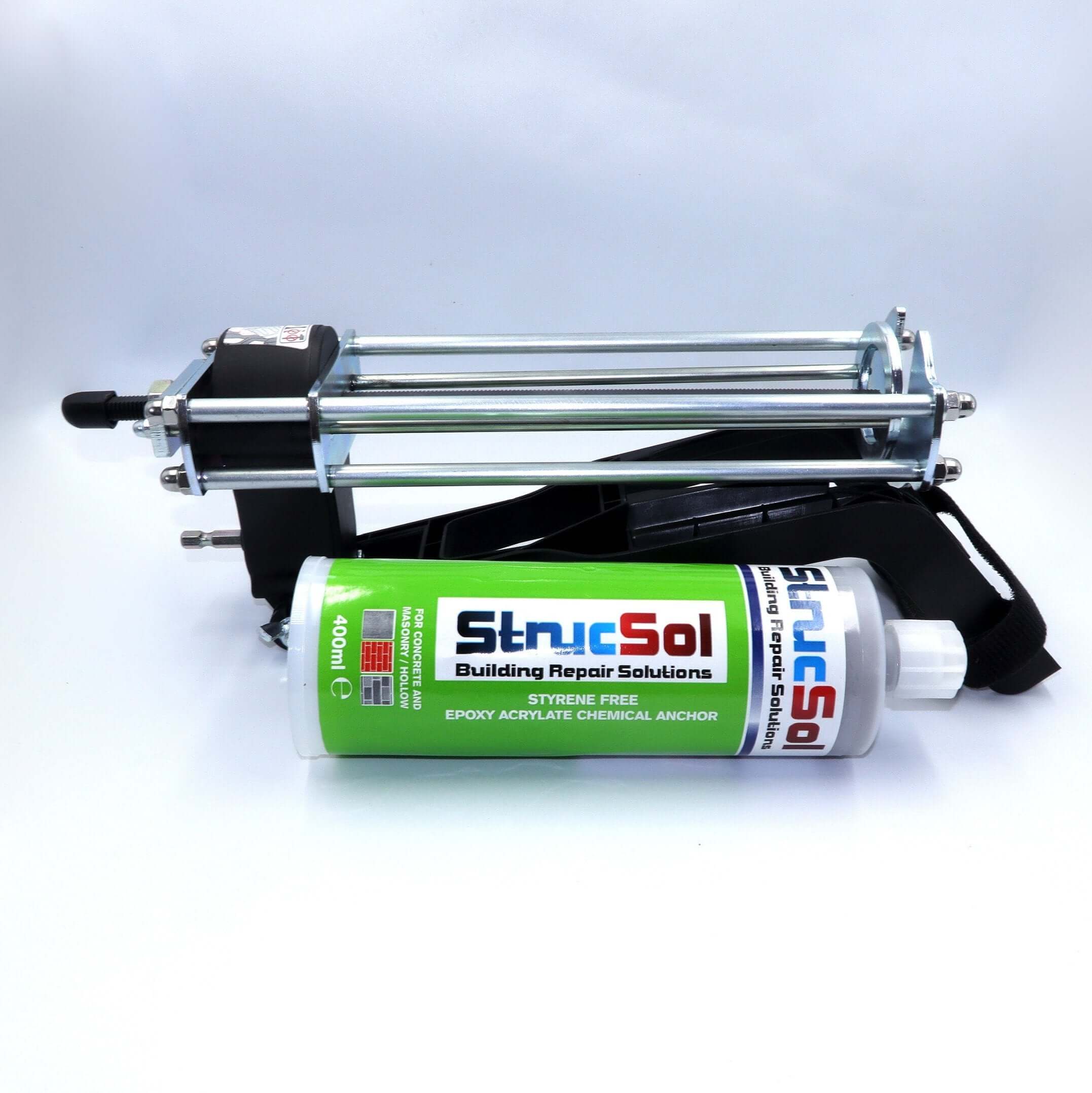 Strucsol 380ml - 410ml Auto Resin Gun (Power Tool Adapter).