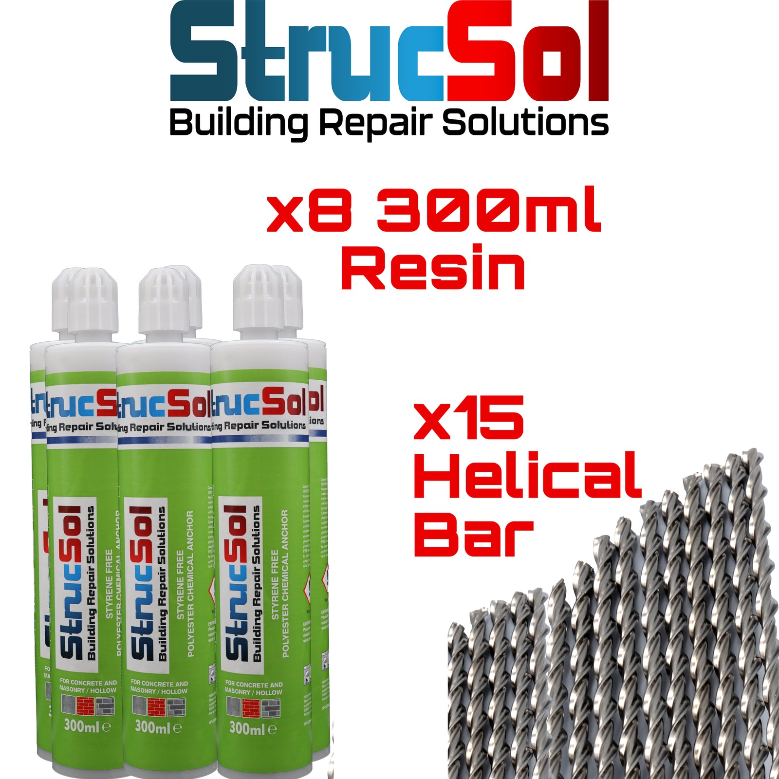 300ml Helical Bar Crack Stitch Kit (variations)