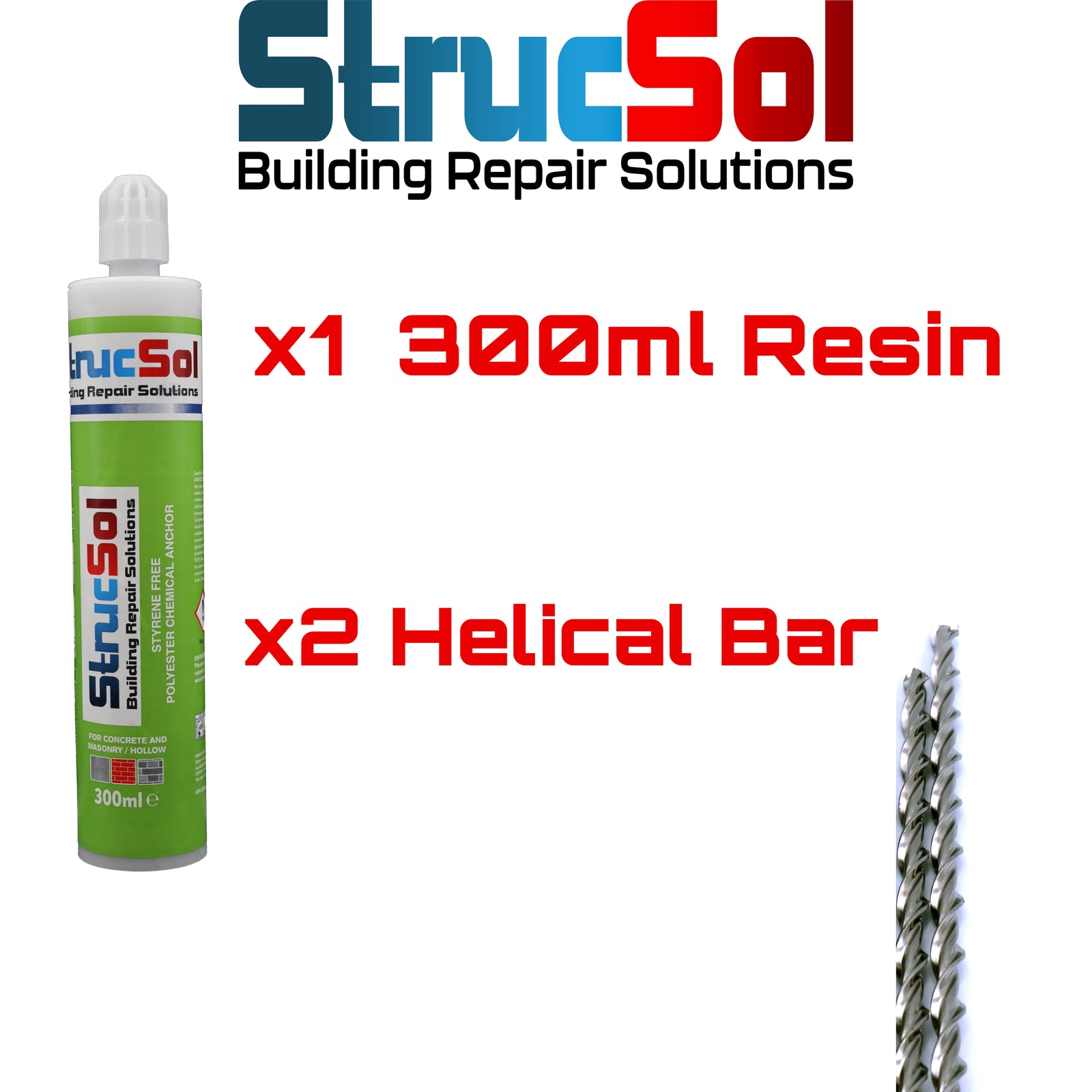 300ml Helical Bar Crack Stitch Kit (variations)