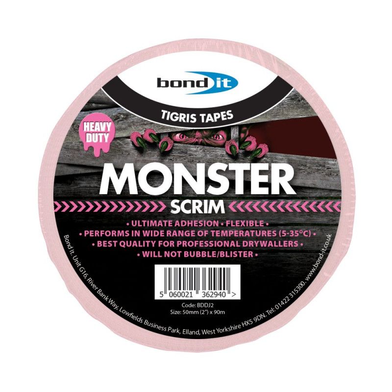 Bond It Monster Scrim Self-Adhesive Fibreglass Scrim Tape 90m Bond It