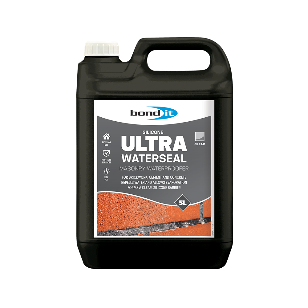 Bond It Silicone Ultra Waterseal Masonry Waterproofer - Clear 5L Bond It