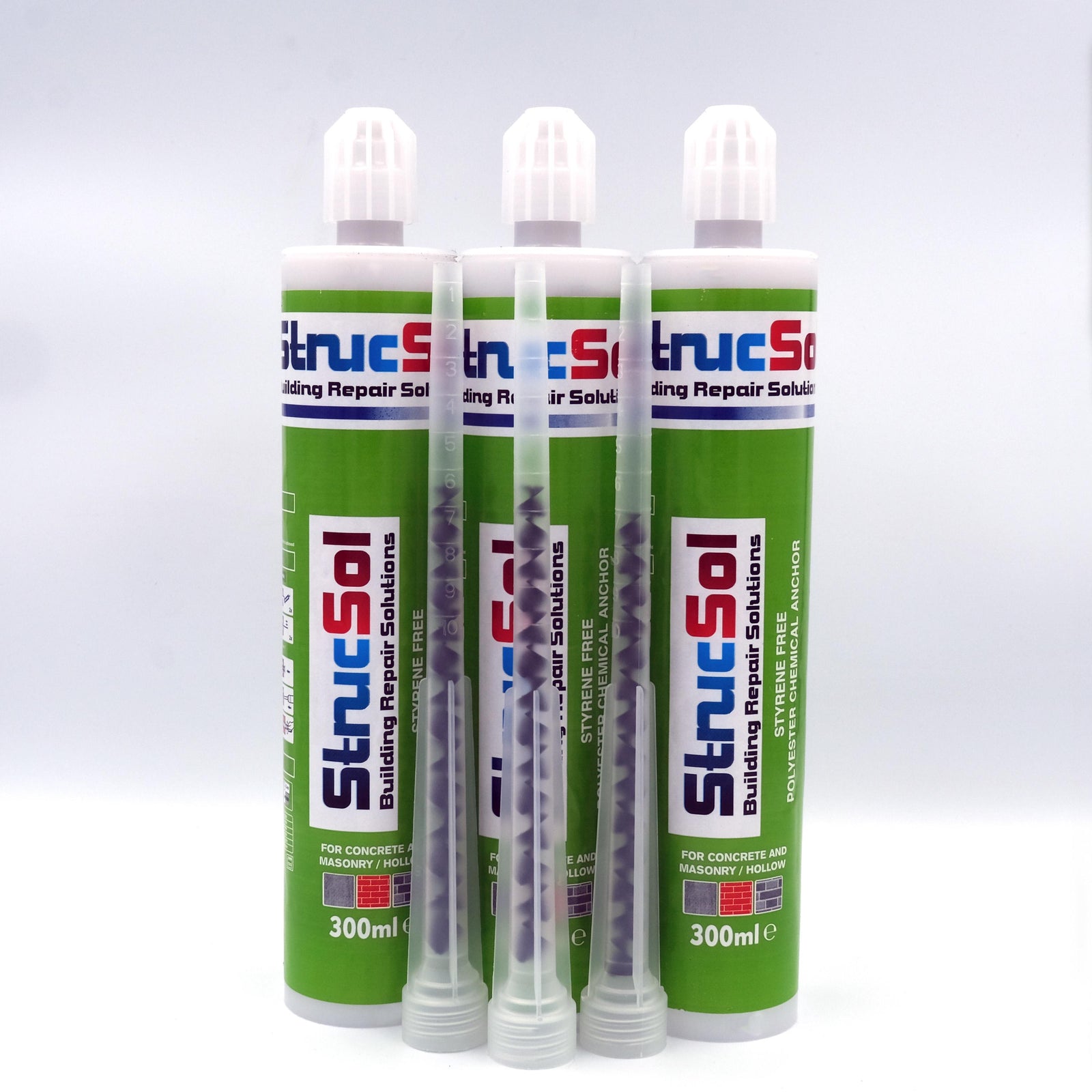 Strucsol 300ml Polyester Resin tubes.